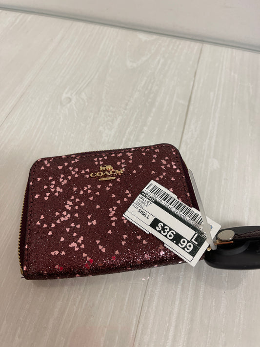 Wallet By Coach, Size: Small