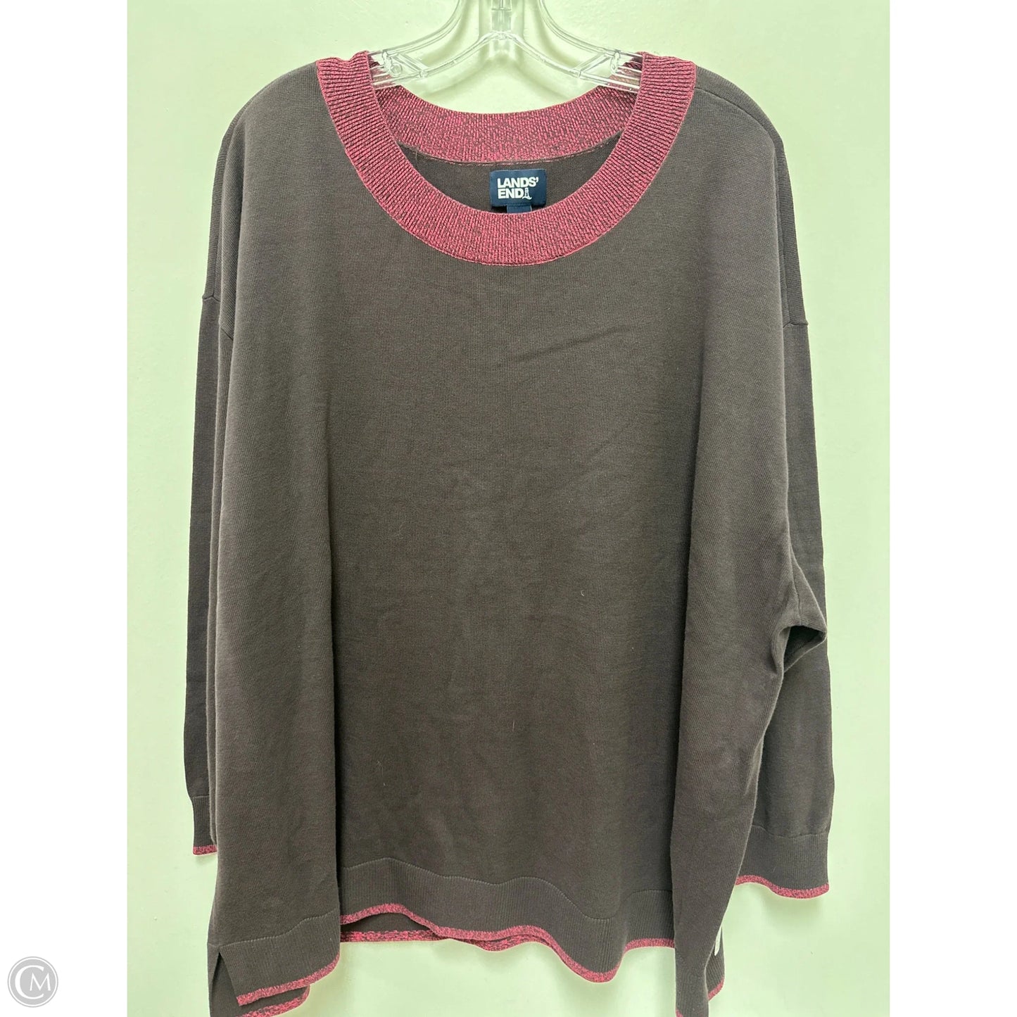 Top Long Sleeve By Lands End In Purple, Size: 3x