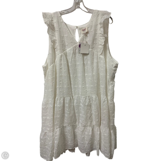 Dress Casual Midi By Hayden La In White, Size: 3x
