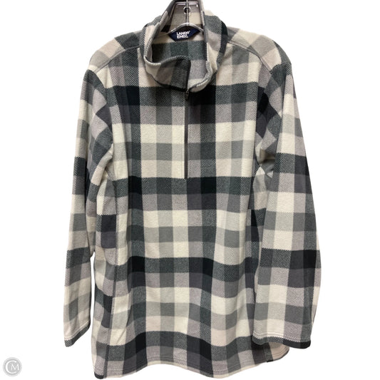 Sweatshirt Collar By Lands End In Grey, Size: 3x