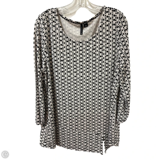 Top Long Sleeve By New Directions In White, Size: L