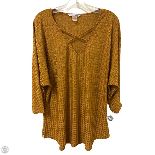 Top Long Sleeve By Nygard Peter In Yellow, Size: L