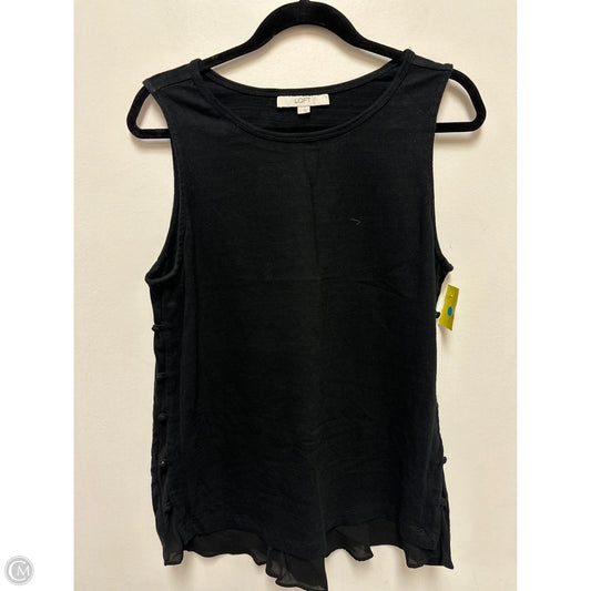 Top Short Sleeve By Loft In Black, Size: L
