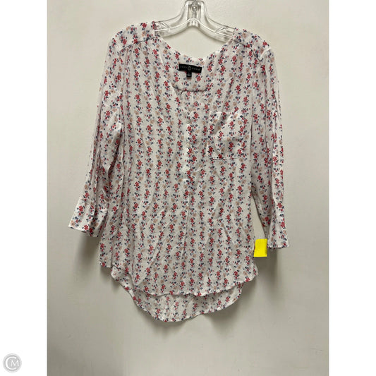 Tunic 3/4 Sleeve By Fred David In Floral Print, Size: L