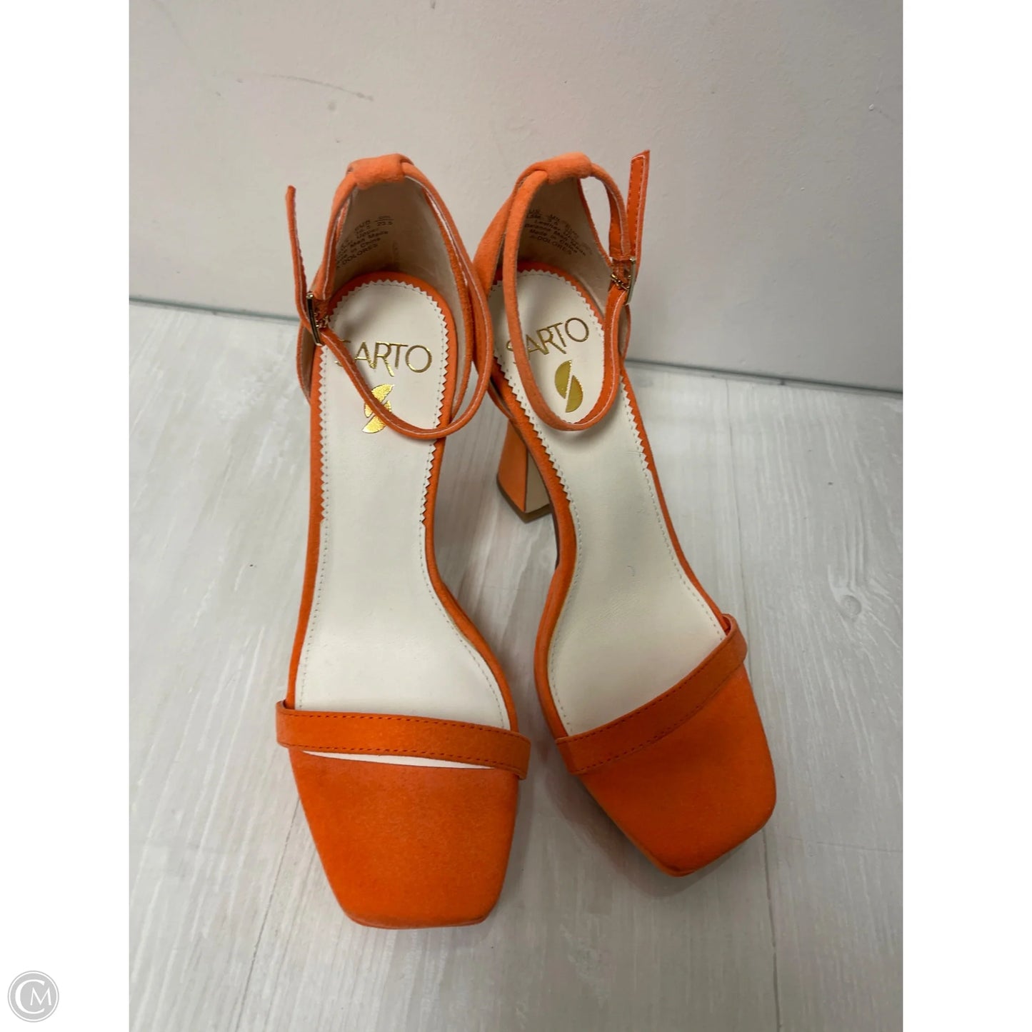 Shoes Heels Block By Clothes Mentor In Orange, Size: 6.5