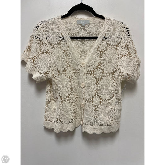 Top Short Sleeve By Clothes Mentor In Cream, Size: L