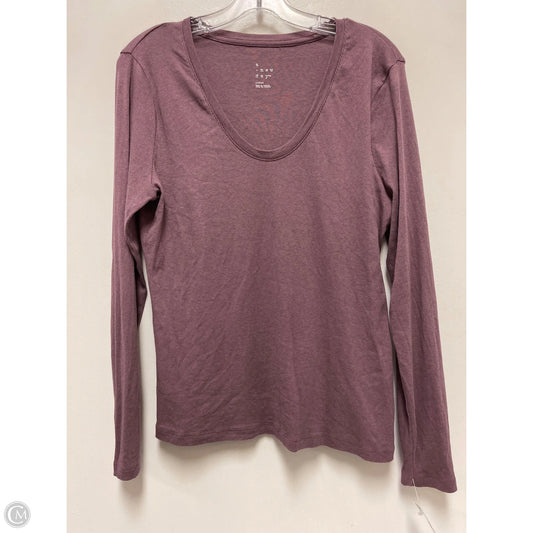 Top Long Sleeve By A New Day In Purple, Size: L
