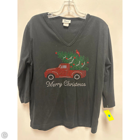 Top Long Sleeve By Clothes Mentor In Black, Size: L