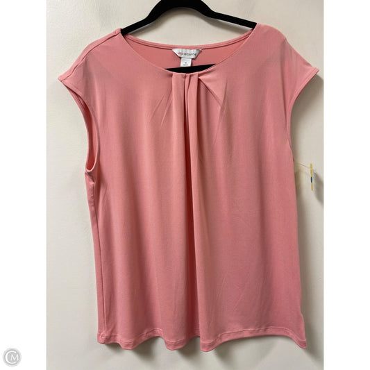 Top Short Sleeve By Liz Claiborne In Pink, Size: Xl