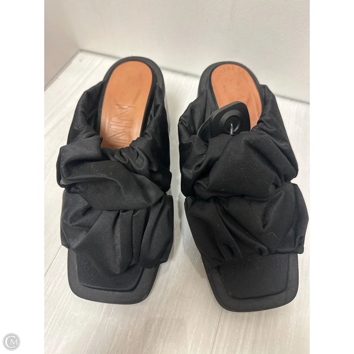 Shoes Heels Block By Ganni In Black, Size: 7.5