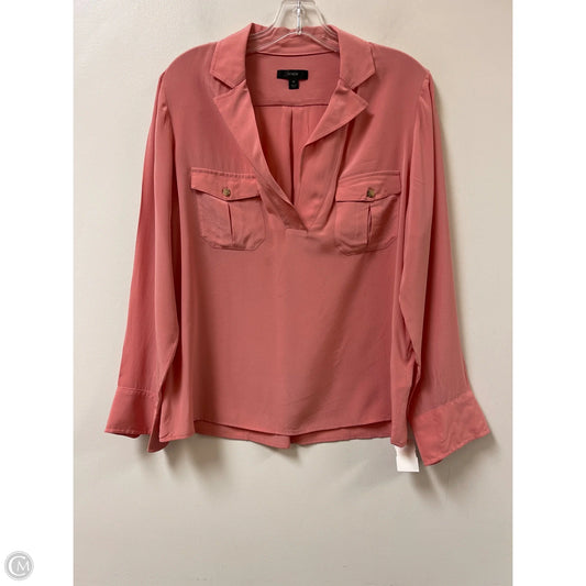 Top Long Sleeve By J. Crew In Pink, Size: M