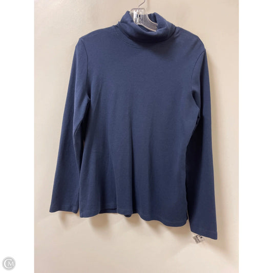 Top Long Sleeve By Karen Scott In Navy, Size: L