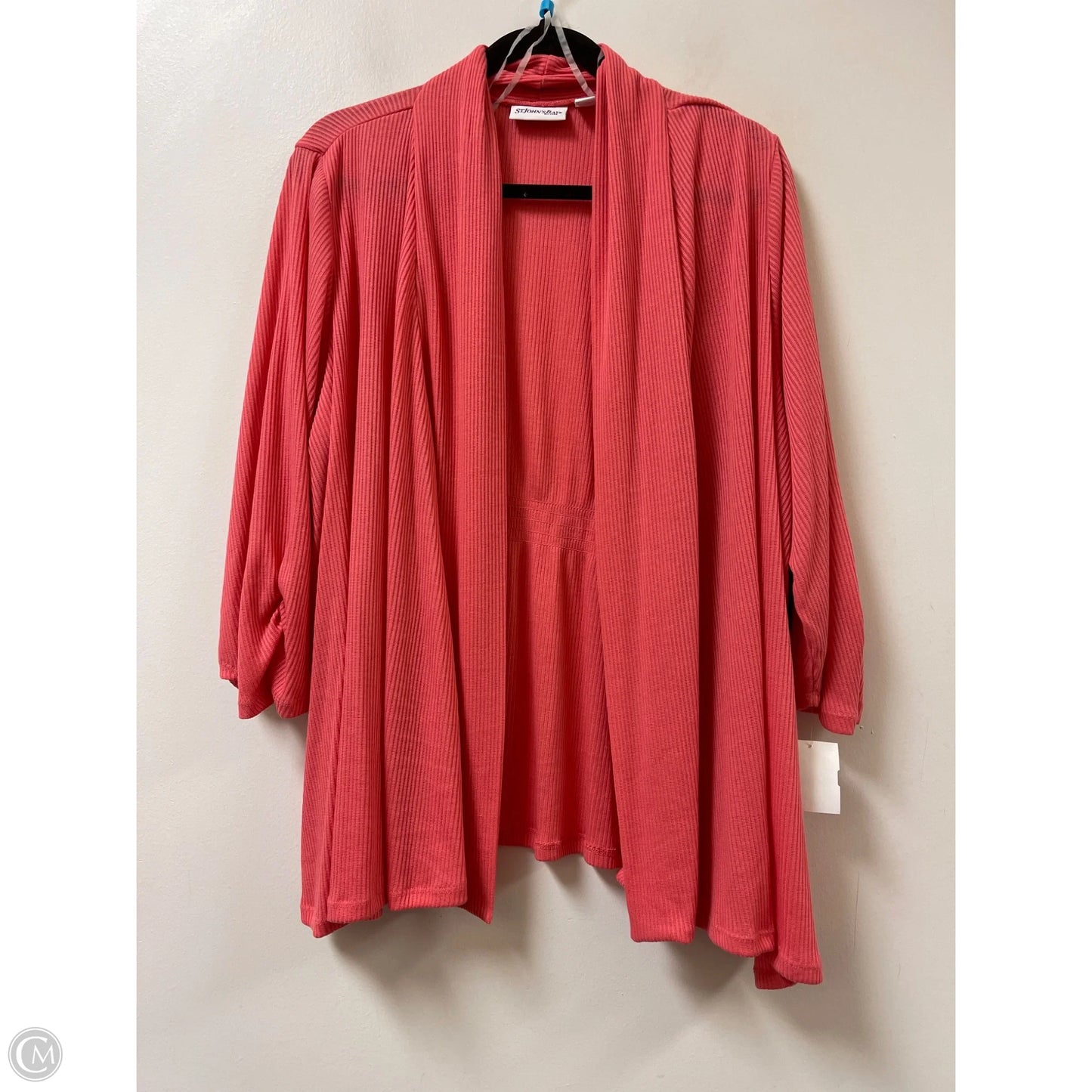 Sweater Cardigan By St Johns Bay In Coral, Size: 1x