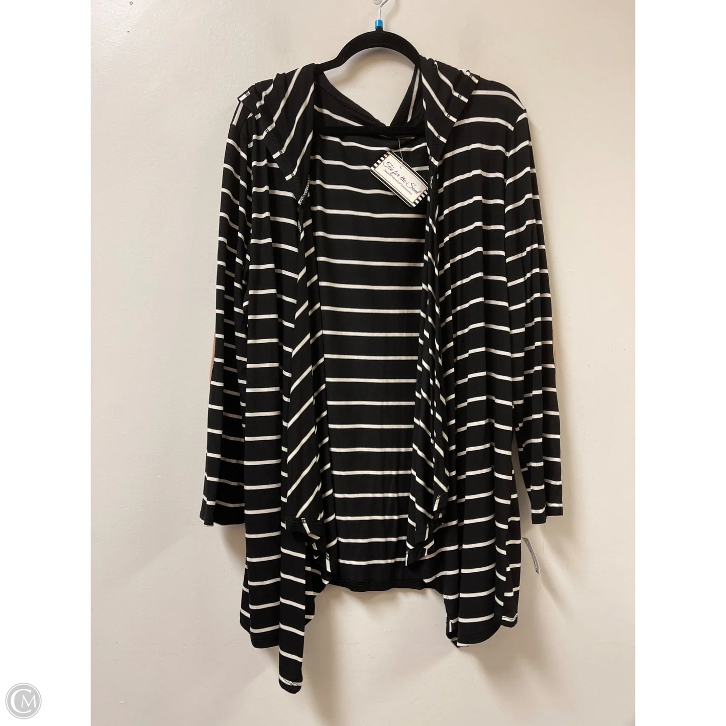 Sweater Cardigan By Clothes Mentor In Black & White, Size: 2x