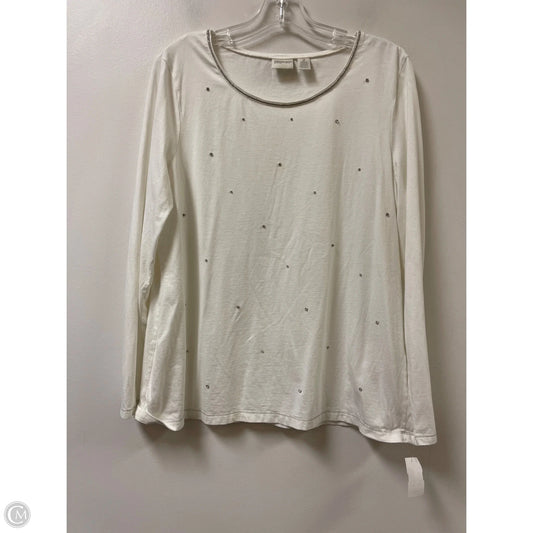 Top Long Sleeve By Chicos In White, Size: L