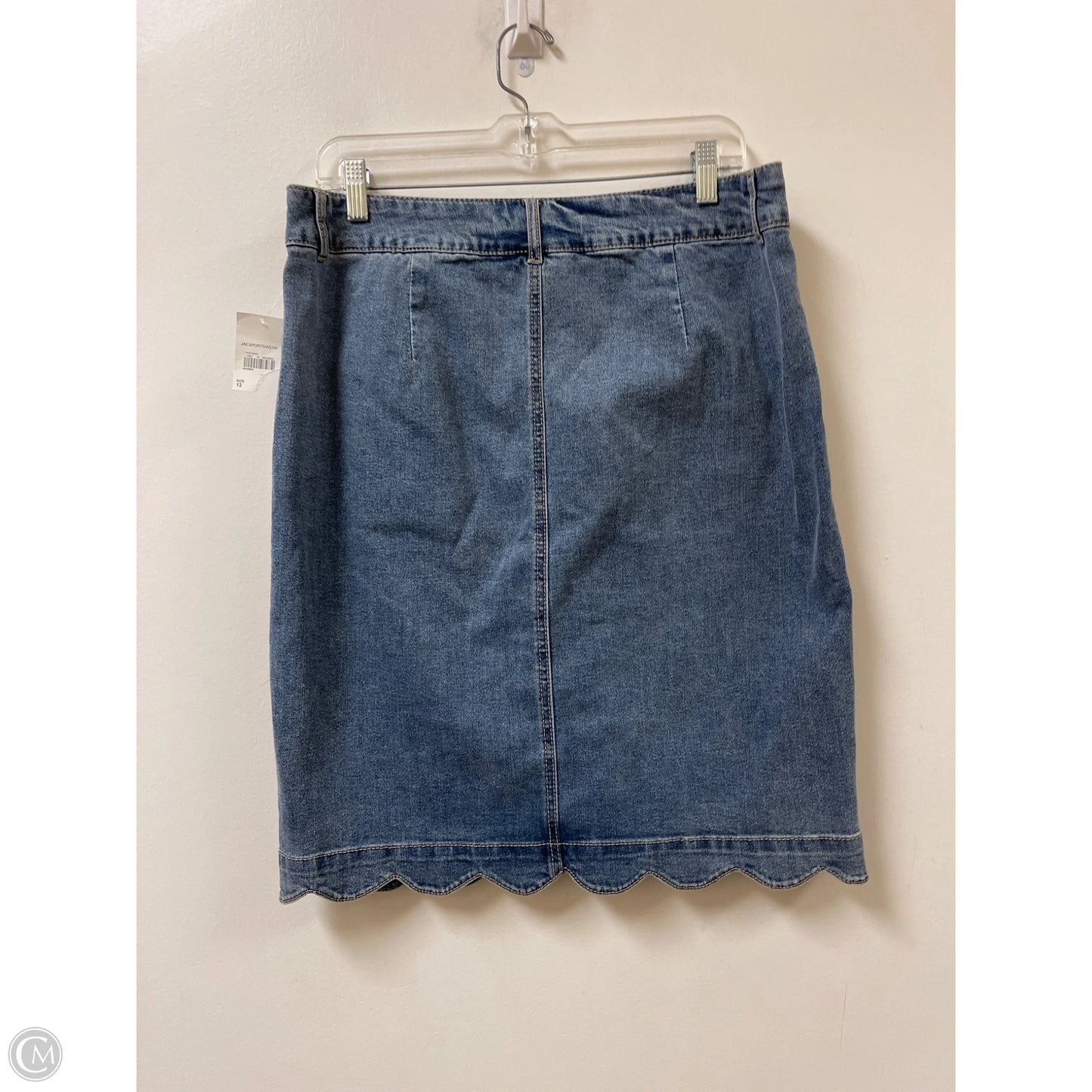 Skirt Midi By Cato In Blue Denim, Size: 12