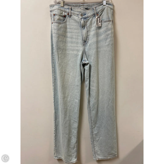 Jeans Straight By American Eagle In Blue Denim, Size: 12