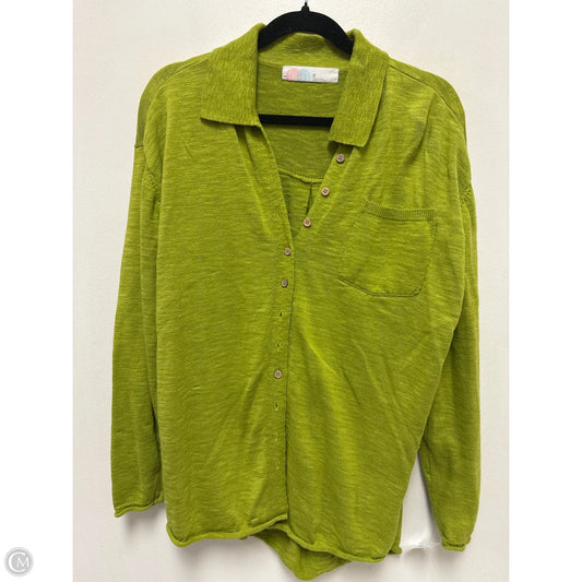 Tunic Long Sleeve By Free People In Chartreuse, Size: Xs