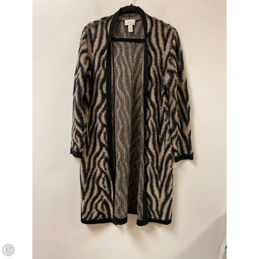 Sweater By Chicos In Zebra Print, Size: L