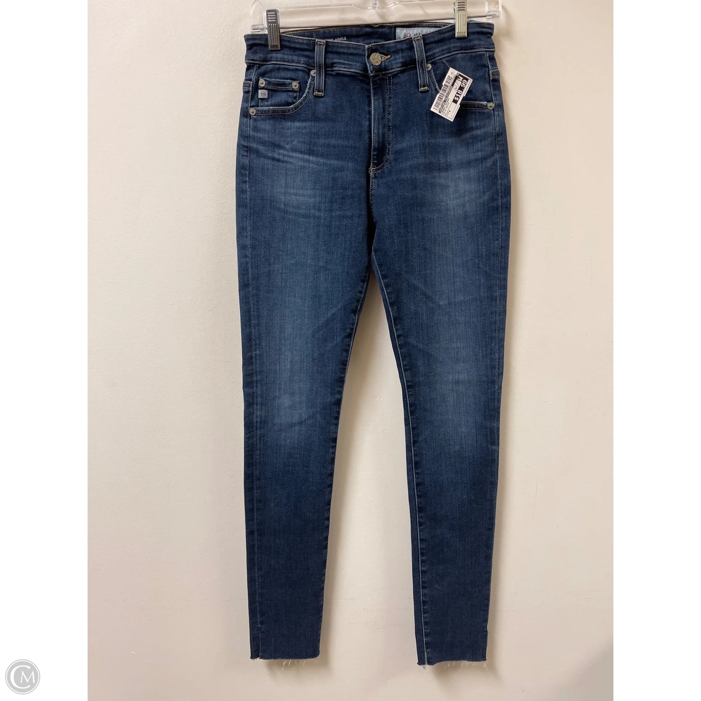Jeans Skinny By Adriano Goldschmied In Blue Denim, Size: 4