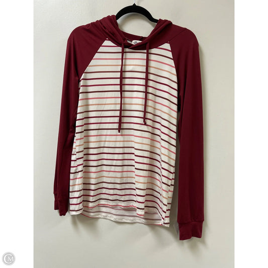 Sweatshirt Hoodie By Pulse In Red & White, Size: S