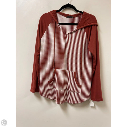 Sweatshirt Hoodie By Staccato In Striped Pattern, Size: M