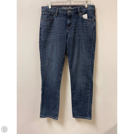 Jeans Straight By Eddie Bauer In Blue Denim, Size: 8p