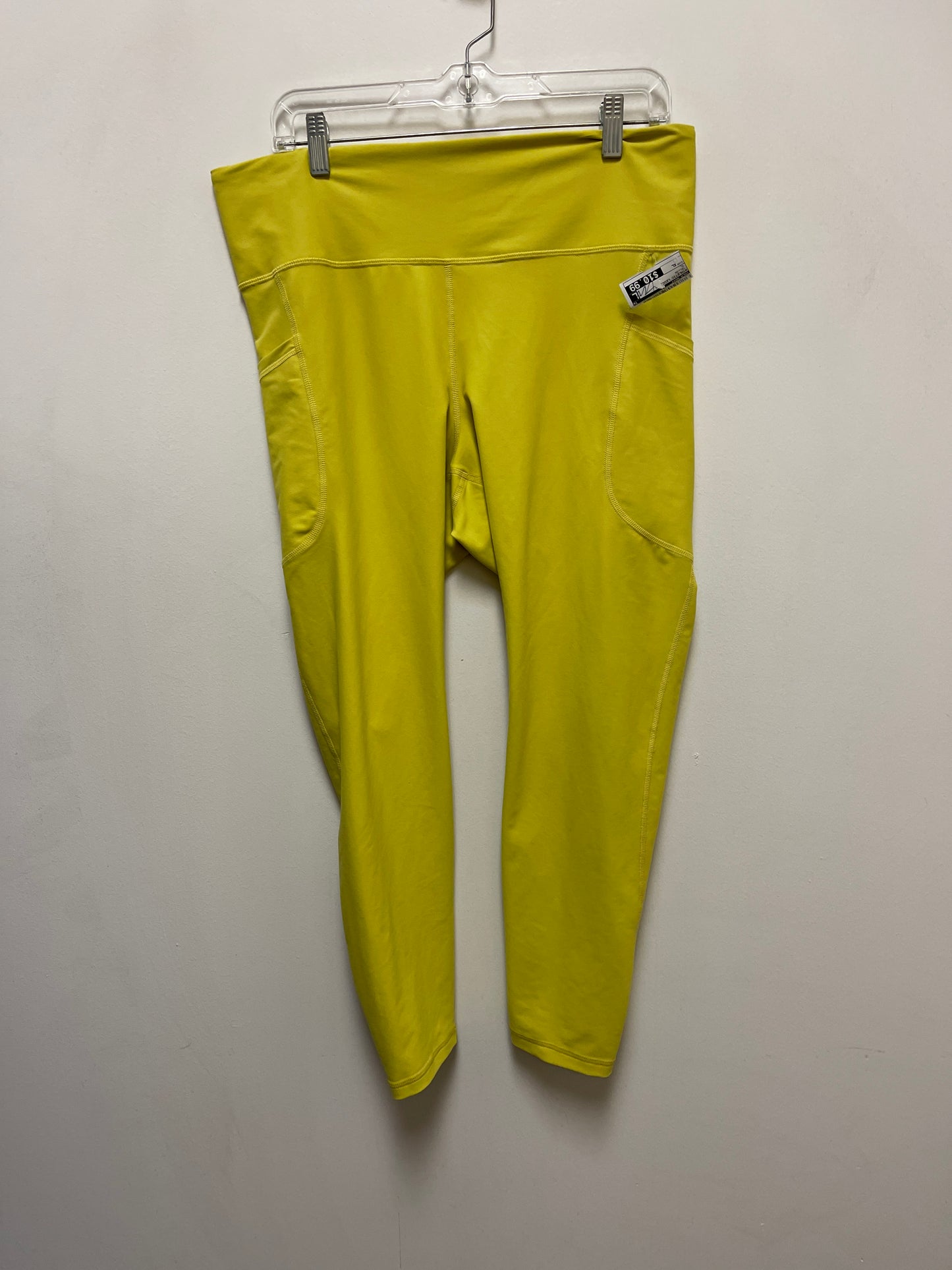 Athletic Leggings By Old Navy In Yellow, Size: Xl