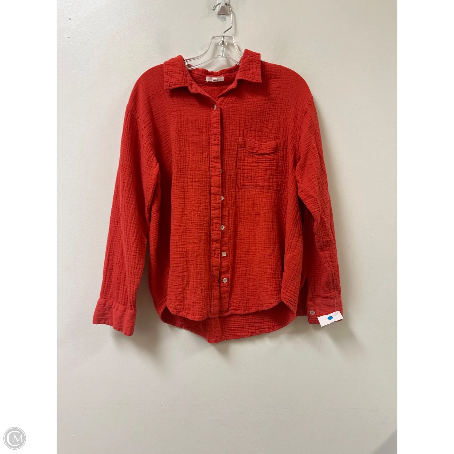 Blouse Long Sleeve By Maurices In Orange, Size: M