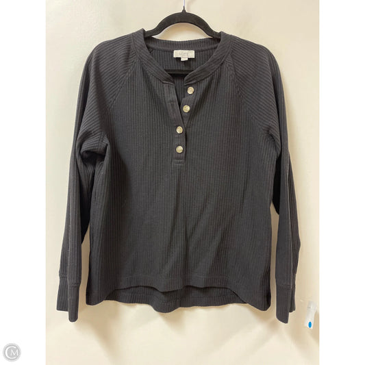 Top Long Sleeve By Loft In Black, Size: M