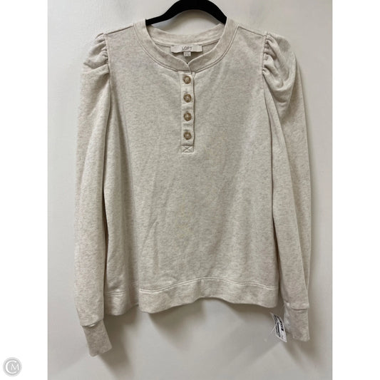 Top Long Sleeve By Loft In Cream, Size: M