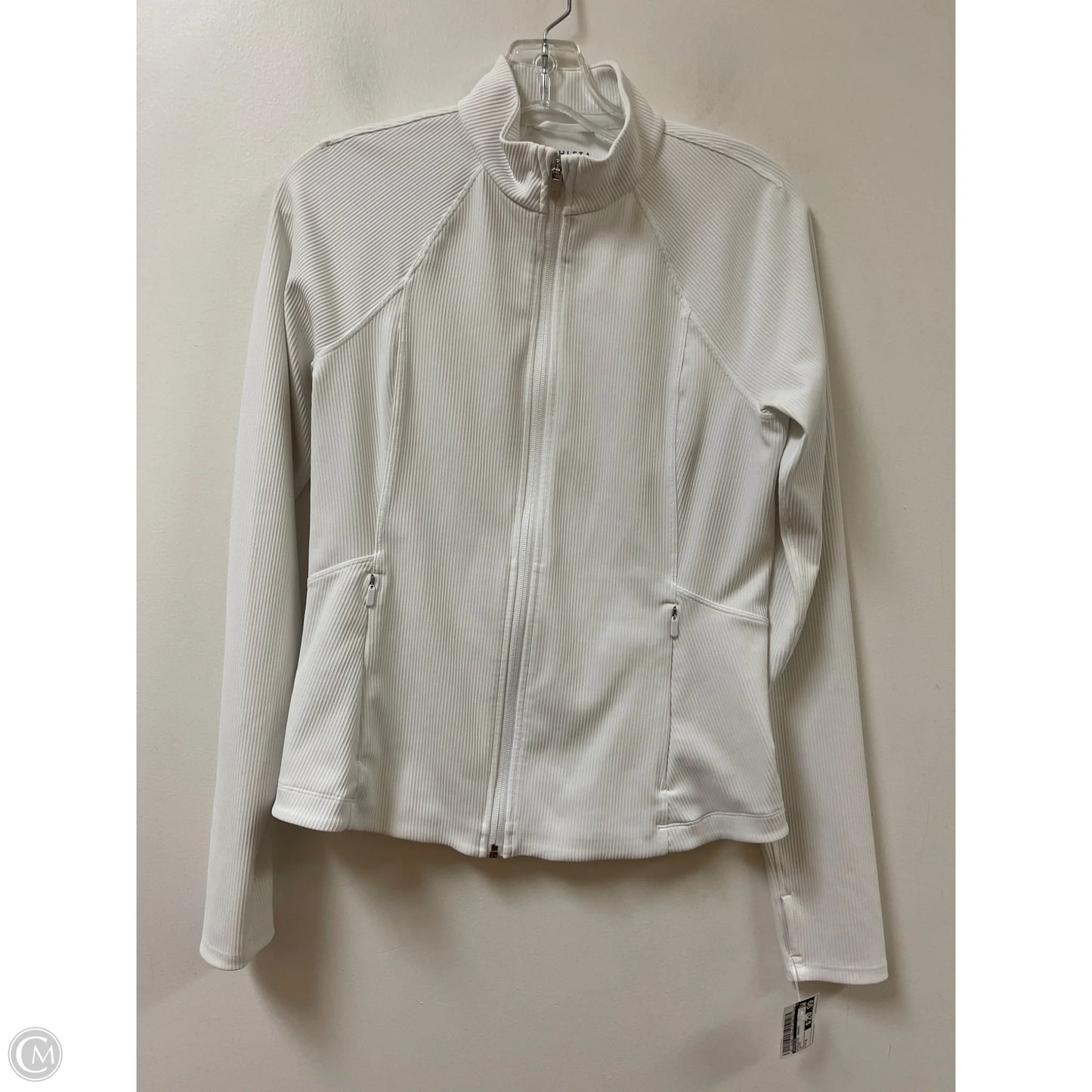 Athletic Jacket By Athleta In White, Size: M