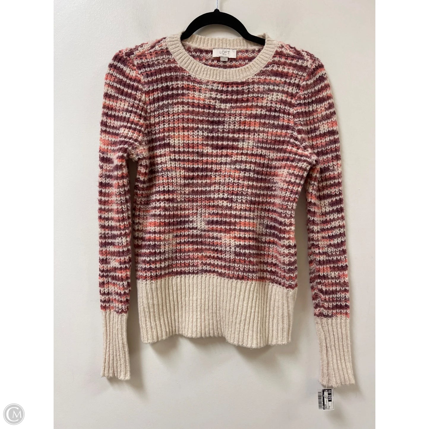 Sweater By Loft In Orange & Purple, Size: M