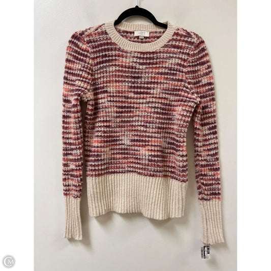 Sweater By Loft In Orange & Purple, Size: M