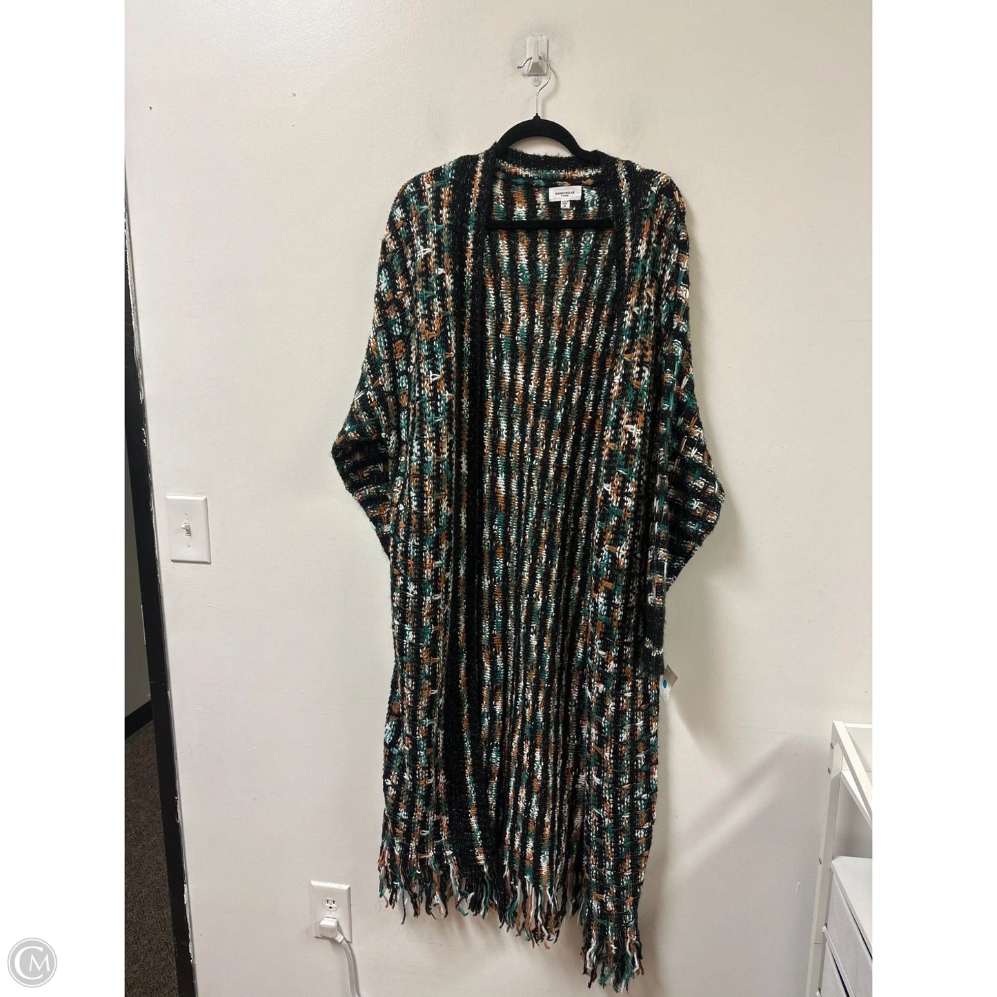 Sweater Cardigan By Anniewear In Black & Blue, Size: S