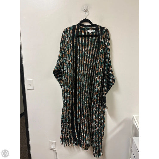 Sweater Cardigan By Anniewear In Black & Blue, Size: S