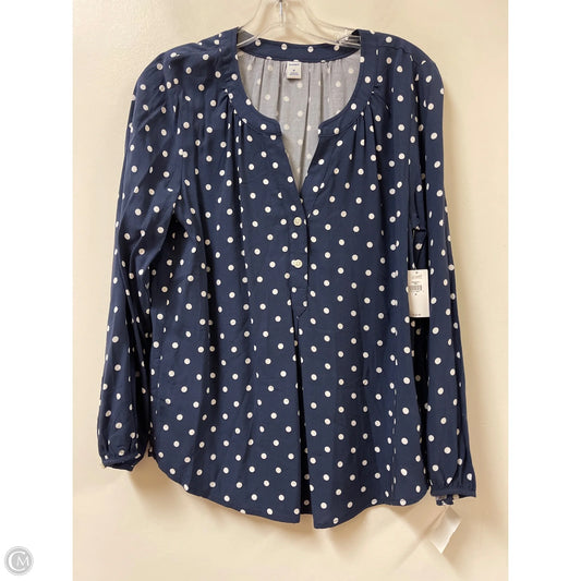 Top Long Sleeve By Old Navy In Polkadot Pattern, Size: M