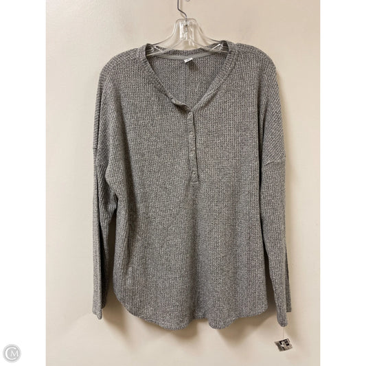 Top Long Sleeve By Old Navy In Grey, Size: M