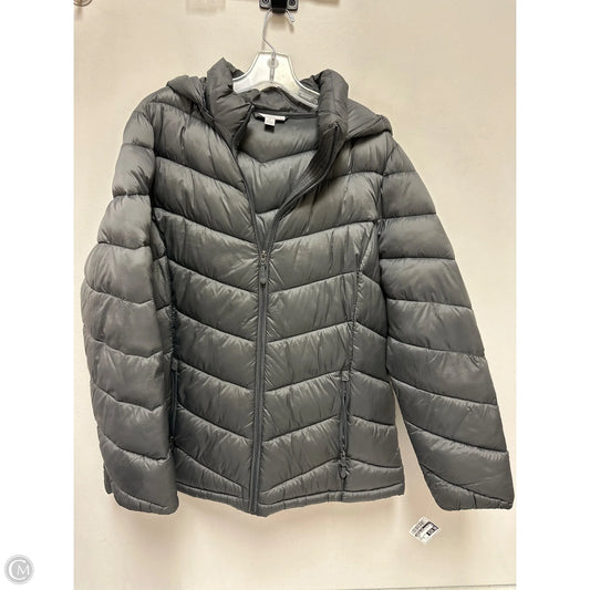 Jacket Puffer & Quilted By Charter Club In Grey, Size: Xl