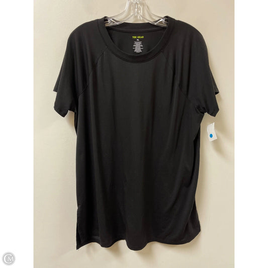 Athletic Top Short Sleeve By Tek Gear In Black, Size: Xl