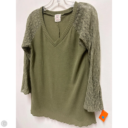 Top Long Sleeve By Clothes Mentor In Green, Size: M