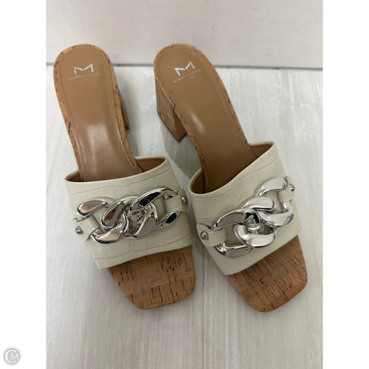 Sandals Heels Block By Marc Fisher In Cream, Size: 11