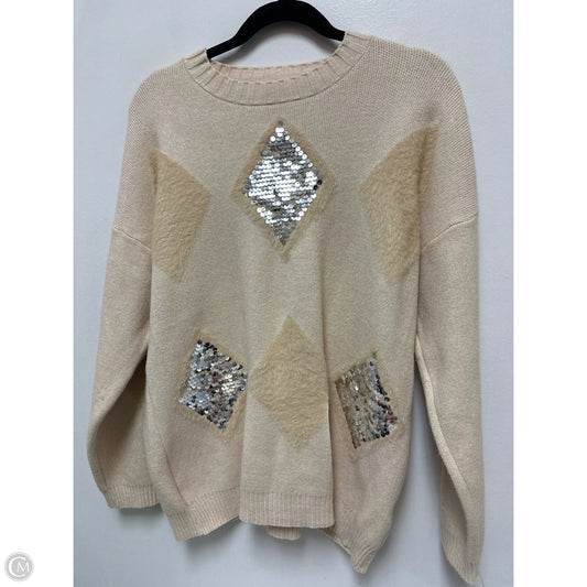 Sweater By Clothes Mentor In Cream, Size: M