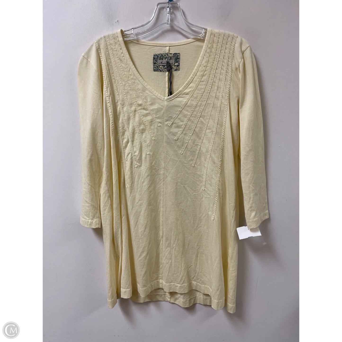 Top Long Sleeve By Modadoc In Yellow, Size: S