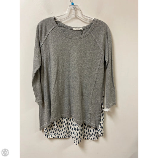 Top Long Sleeve By Modadoc In Grey, Size: S