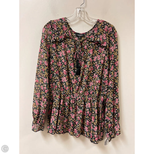 Top Long Sleeve By Gigio In Floral Print, Size: M