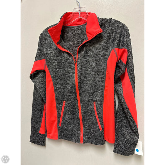Athletic Jacket By Clothes Mentor In Grey & Orange, Size: S