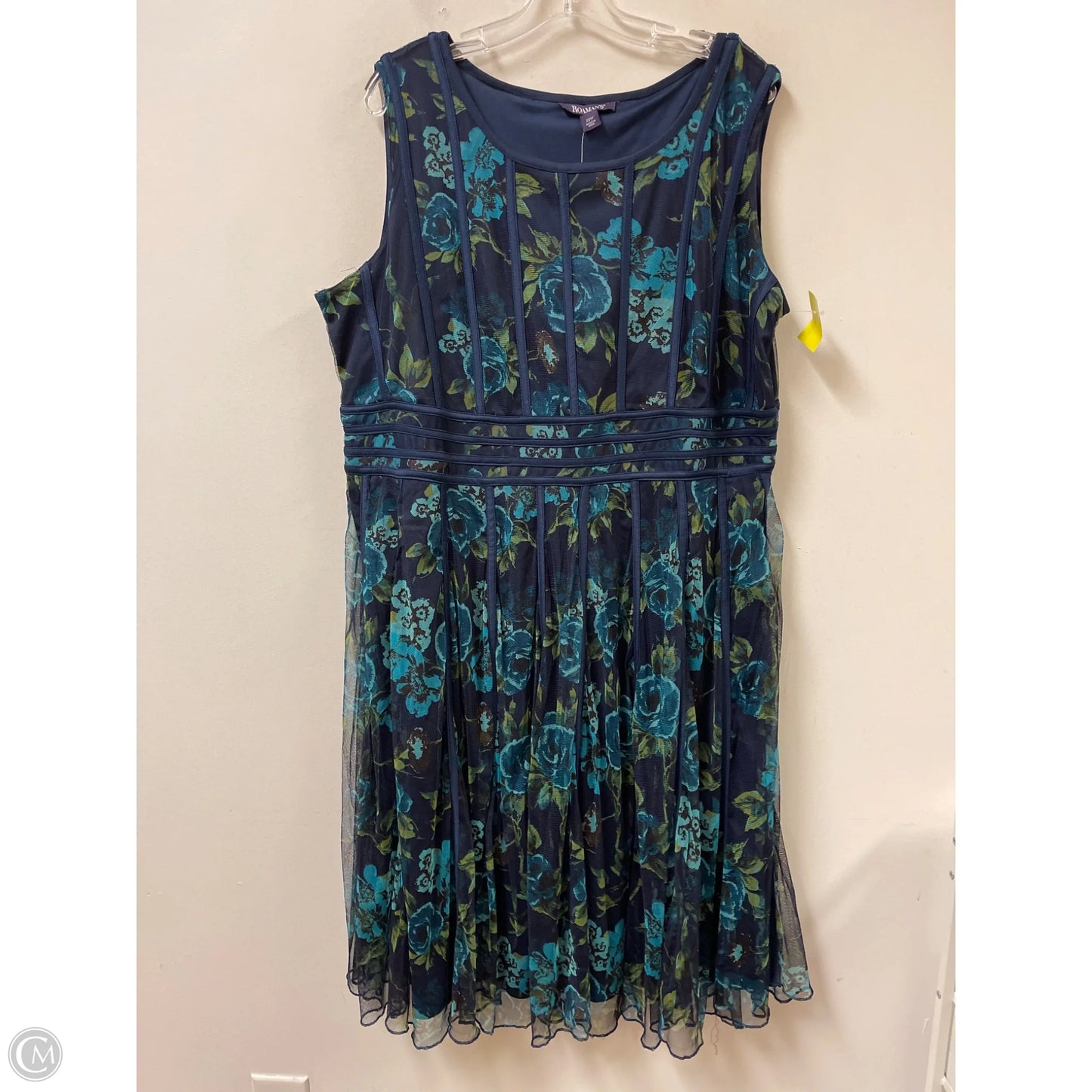 Dress Casual Midi By Roamans In Blue, Size: 3x
