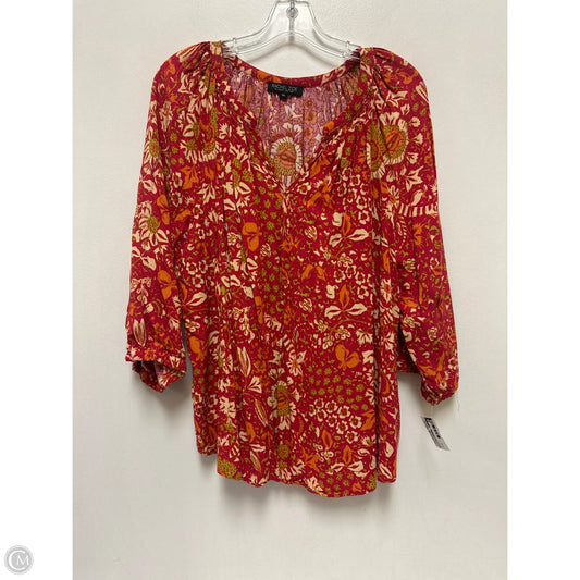 Top Long Sleeve By Rachel Zoe In Orange & Pink, Size: 2x