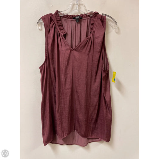 Top Sleeveless By Simply Vera In Mauve, Size: Xl